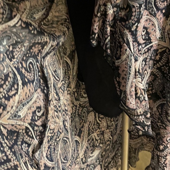 SUNDRESS blouson sundress Ruffled belted high low, casual vintage paisley Small - Picture 11 of 17